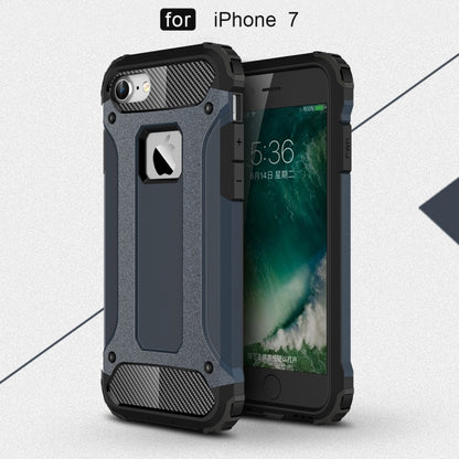 For iPhone 7 Armor TPU + PC Combination Phone Case(Dark Blue) by buy2fix