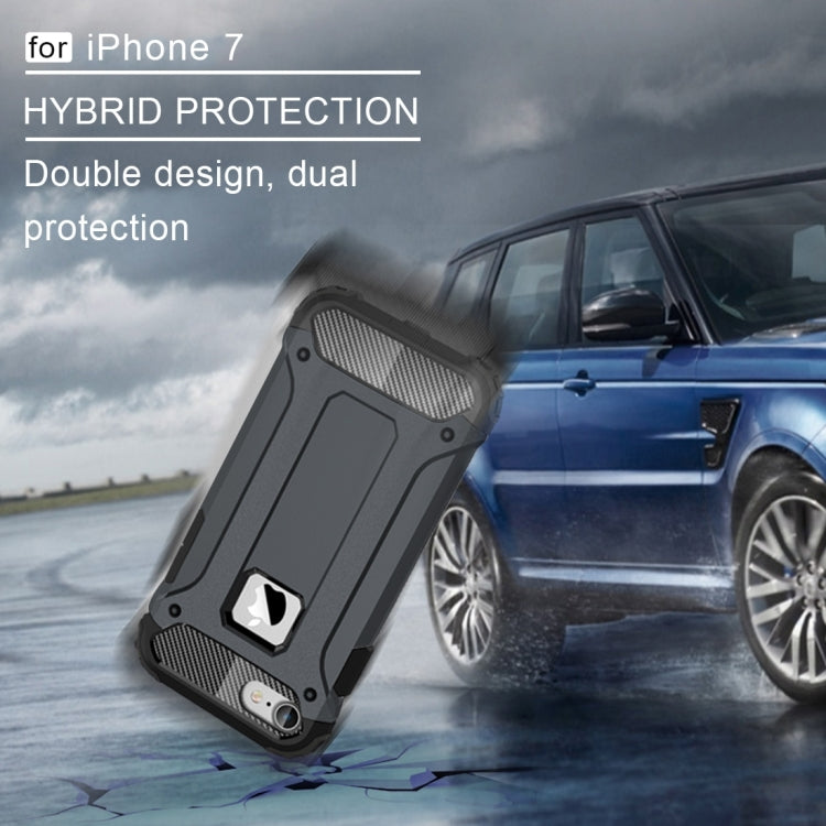 For iPhone 7 Armor TPU + PC Combination Phone Case(Dark Blue) by buy2fix