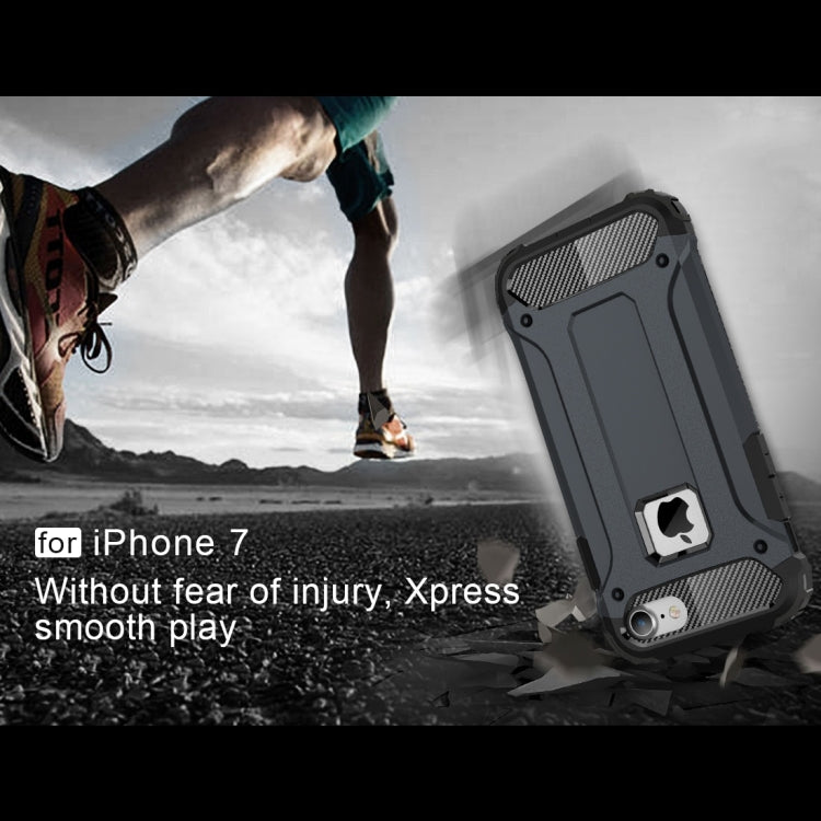 For iPhone 7 Armor TPU + PC Combination Phone Case(Dark Blue) by buy2fix