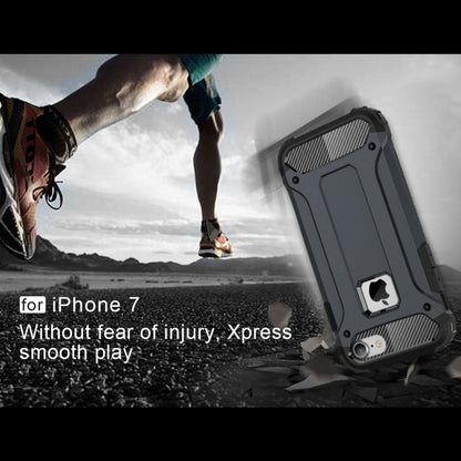 For iPhone 7 Armor TPU + PC Combination Phone Case(Dark Blue) by buy2fix