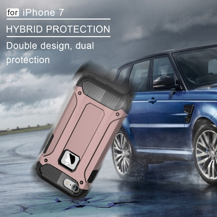 For iPhone 7 Armor TPU + PC Combination Phone Case(Rose Gold) by buy2fix