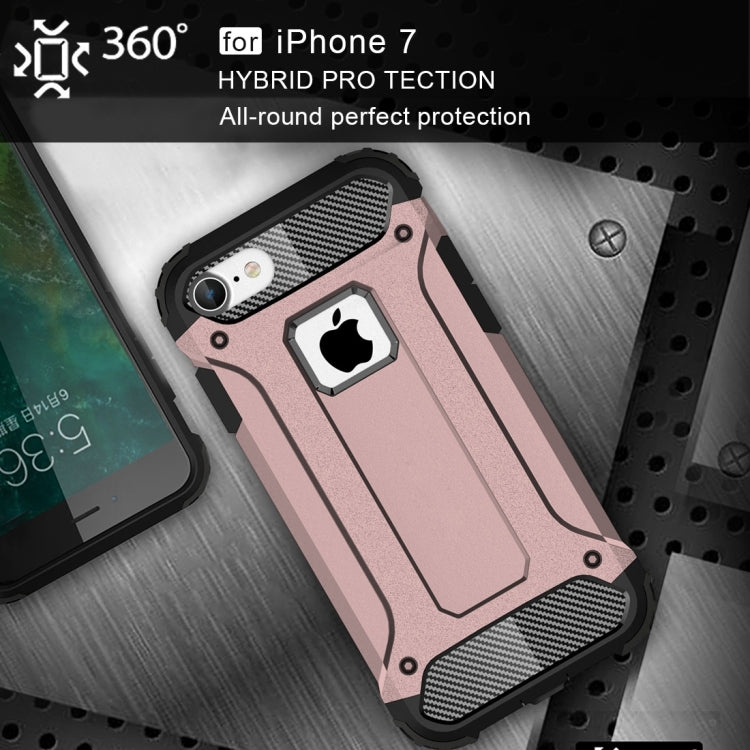 For iPhone 7 Armor TPU + PC Combination Phone Case(Rose Gold) by buy2fix