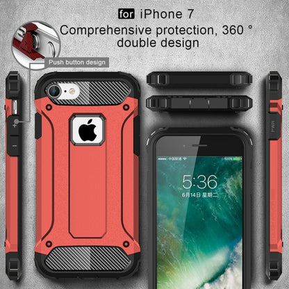 For iPhone 7 Armor TPU + PC Combination Phone Case(Red) by buy2fix