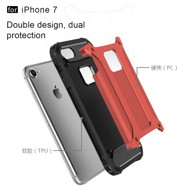 For iPhone 7 Armor TPU + PC Combination Phone Case(Red) by buy2fix