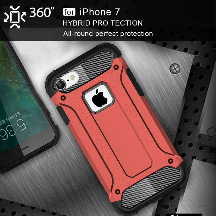 For iPhone 7 Armor TPU + PC Combination Phone Case(Red) by buy2fix
