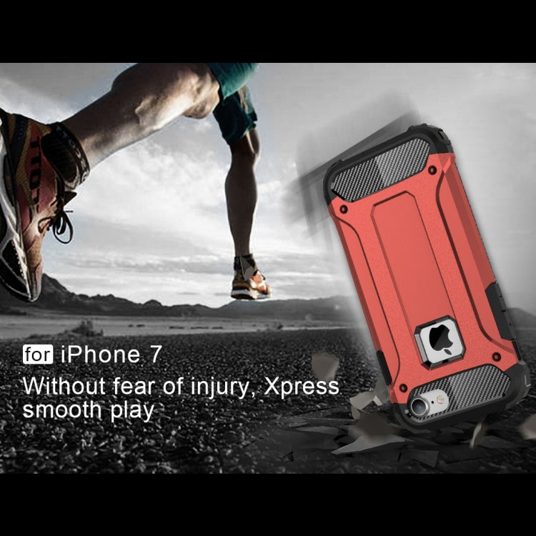 For iPhone 7 Armor TPU + PC Combination Phone Case(Red) by buy2fix