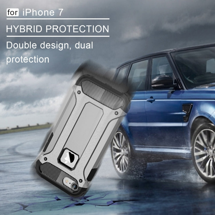 For iPhone 7 Armor TPU + PC Combination Phone Case(Silver) by buy2fix