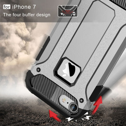 For iPhone 7 Armor TPU + PC Combination Phone Case(Silver) by buy2fix
