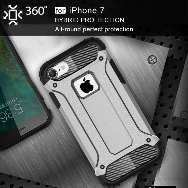 For iPhone 7 Armor TPU + PC Combination Phone Case(Silver) by buy2fix