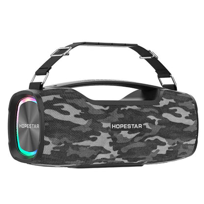 HOPESTAR A6X TWS Portable Outdoor Bluetooth Speaker with Colorful Music Lights, Support Power Bank & Hands-free Call & U Disk & TF Card & 3.5mm AUX(Camouflage Grey) - Desktop Speaker by HOPESTAR | Online Shopping UK | buy2fix
