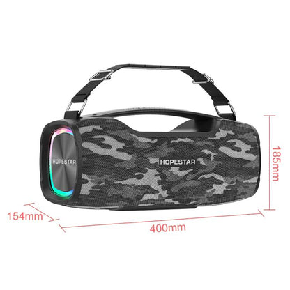 HOPESTAR A6X TWS Portable Outdoor Bluetooth Speaker with Colorful Music Lights, Support Power Bank & Hands-free Call & U Disk & TF Card & 3.5mm AUX(Camouflage Grey) - Desktop Speaker by HOPESTAR | Online Shopping UK | buy2fix