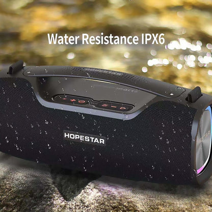 HOPESTAR A6X TWS Portable Outdoor Bluetooth Speaker with Colorful Music Lights, Support Power Bank & Hands-free Call & U Disk & TF Card & 3.5mm AUX(Camouflage Grey) - Desktop Speaker by HOPESTAR | Online Shopping UK | buy2fix