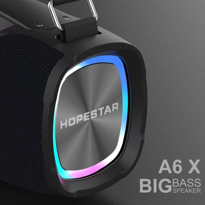 HOPESTAR A6X TWS Portable Outdoor Bluetooth Speaker with Colorful Music Lights, Support Power Bank & Hands-free Call & U Disk & TF Card & 3.5mm AUX(Camouflage Grey) - Desktop Speaker by HOPESTAR | Online Shopping UK | buy2fix