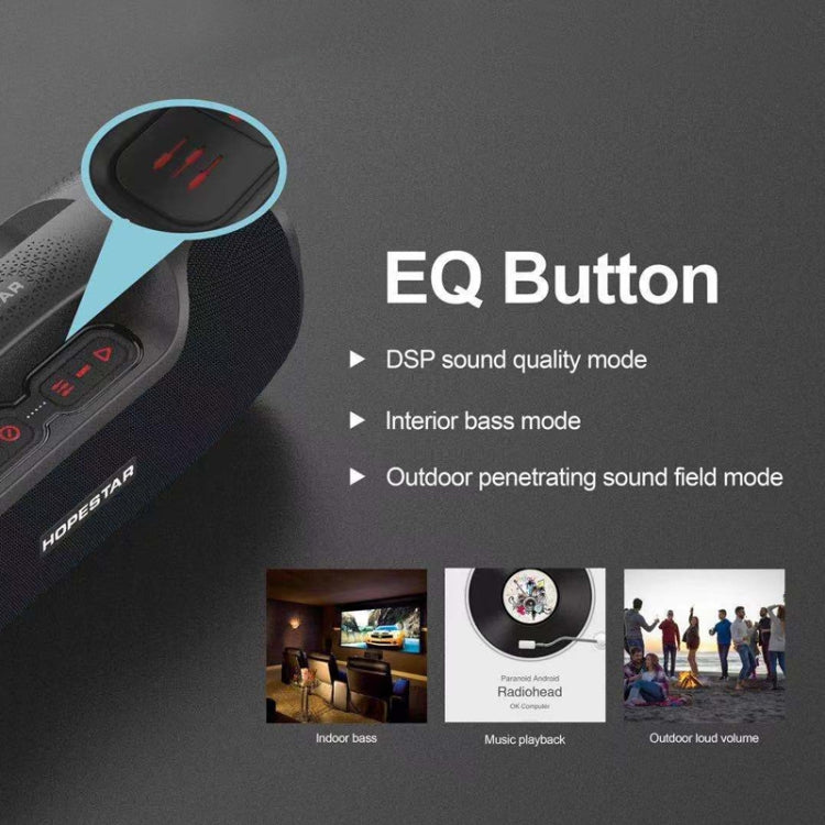 HOPESTAR A6X TWS Portable Outdoor Bluetooth Speaker with Colorful Music Lights, Support Power Bank & Hands-free Call & U Disk & TF Card & 3.5mm AUX(Camouflage Grey) - Desktop Speaker by HOPESTAR | Online Shopping UK | buy2fix