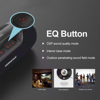 HOPESTAR A6X TWS Portable Outdoor Bluetooth Speaker with Colorful Music Lights, Support Power Bank & Hands-free Call & U Disk & TF Card & 3.5mm AUX(Camouflage Grey) - Desktop Speaker by HOPESTAR | Online Shopping UK | buy2fix