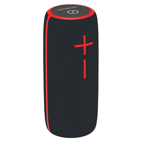 HOPESTAR P21 TWS Portable Outdoor Waterproof Woven Textured Bluetooth Speaker, Support Hands-free Call & U Disk & TF Card & 3.5mm AUX & FM (Black)