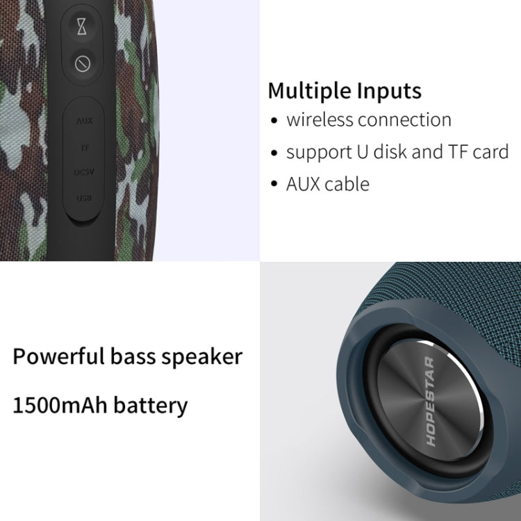 HOPESTAR P31 TWS Portable Outdoor Waterproof Lens-style Head Bluetooth Speaker with LED Color Light, Support Hands-free Call & U Disk & TF Card & 3.5mm AUX & FM (Red) - Desktop Speaker by HOPESTAR | Online Shopping UK | buy2fix