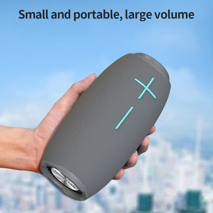 HOPESTAR P31 TWS Portable Outdoor Waterproof Lens-style Head Bluetooth Speaker with LED Color Light, Support Hands-free Call & U Disk & TF Card & 3.5mm AUX & FM (Red) - Desktop Speaker by HOPESTAR | Online Shopping UK | buy2fix