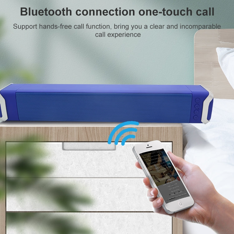 NewRixing NR-2017 Portable Bluetooth Speaker, Support Hands-free Call / TF Card / FM / U Disk (Blue) - Desktop Speaker by NewRixing | Online Shopping UK | buy2fix