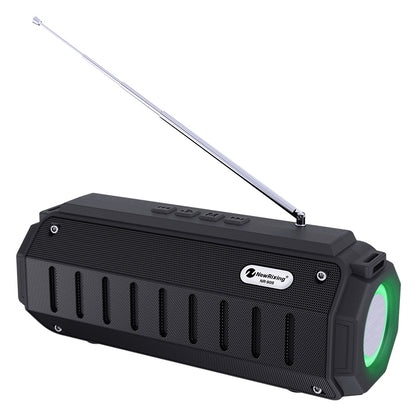 New Rixing NR-905FM TWS Bluetooth Speaker Support Hands-free Call / FM with Shoulder Strap & Antenna (Black) - Desktop Speaker by NewRixing | Online Shopping UK | buy2fix