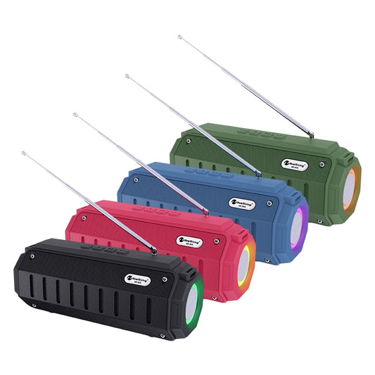New Rixing NR-905FM TWS Bluetooth Speaker Support Hands-free Call / FM with Shoulder Strap & Antenna (Black) - Desktop Speaker by NewRixing | Online Shopping UK | buy2fix
