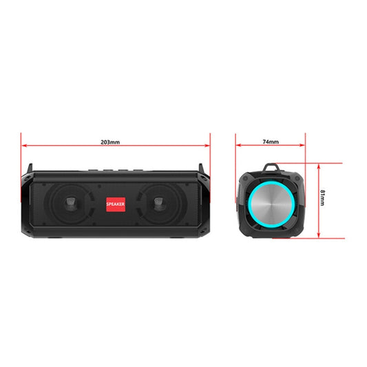 EBS-045 Wireless Stereo RGB Mini Portable Outdoor Music Subwoofer Stereo Speaker with Light (Green) - Desktop Speaker by buy2fix | Online Shopping UK | buy2fix