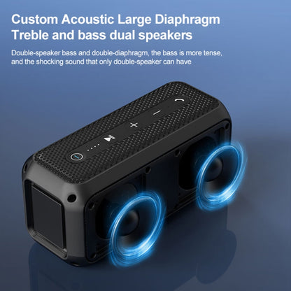 EBS-307 20W High-power Portable Subwoofer Waterproof Wireless Bluetooth Speaker(Black) - Waterproof Speaker by buy2fix | Online Shopping UK | buy2fix