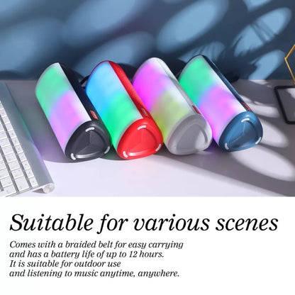 T&G TG357 Portable Wireless Bluetooth Speaker Outdoor Subwoofer with RGB Colorful Light & TWS(Black) - Desktop Speaker by T&G | Online Shopping UK | buy2fix