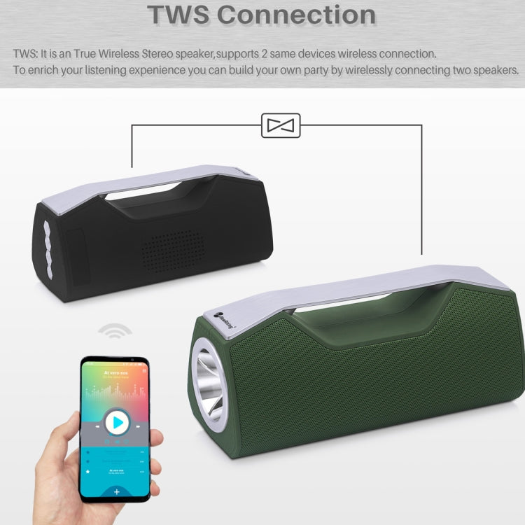 NewRixing NR-2028 Portable Lighting Wireless Bluetooth Stereo Speaker Support TWS Function Speaker (Grey) - Desktop Speaker by NewRixing | Online Shopping UK | buy2fix