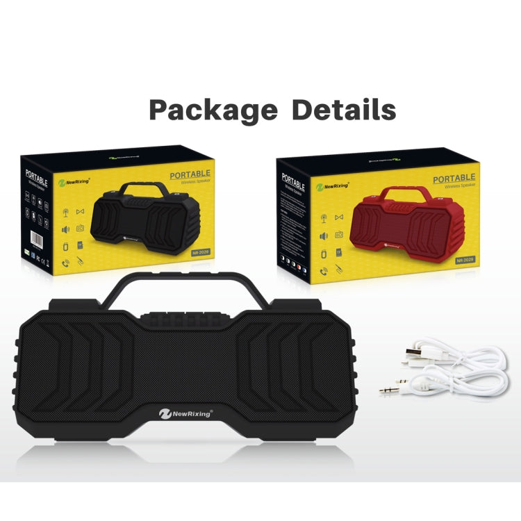 NewRixing NR-2029 Portable Wireless Bluetooth Stereo Speaker Support TWS Function Speaker(Black) - Desktop Speaker by NewRixing | Online Shopping UK | buy2fix