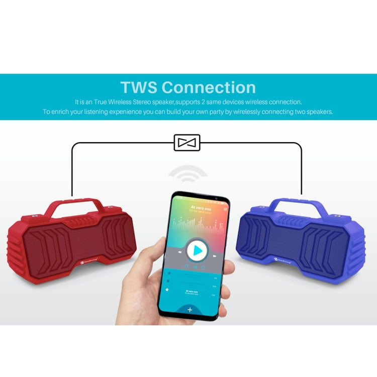 NewRixing NR-2029 Portable Wireless Bluetooth Stereo Speaker Support TWS Function Speaker(Blue) - Desktop Speaker by NewRixing | Online Shopping UK | buy2fix