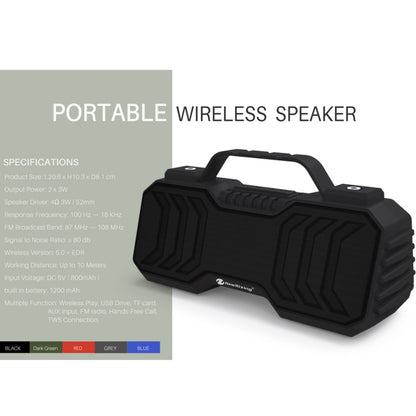 NewRixing NR-2029 Portable Wireless Bluetooth Stereo Speaker Support TWS Function Speaker(Blue) - Desktop Speaker by NewRixing | Online Shopping UK | buy2fix