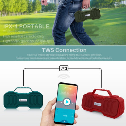 NewRixing NR-4500 Portable Wireless Bluetooth Stereo Speaker Support TWS / FM Function Speaker (Grey) - Desktop Speaker by NewRixing | Online Shopping UK | buy2fix