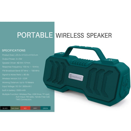 NewRixing NR-4500 Portable Wireless Bluetooth Stereo Speaker Support TWS / FM Function Speaker (Red) - Desktop Speaker by NewRixing | Online Shopping UK | buy2fix