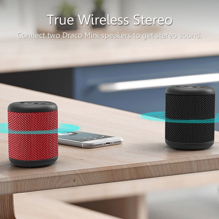 XDOBO Draco Mini IPX6 Waterproof Portable TWS Wireless Bluetooth Speaker Subwoofer (Black) - Desktop Speaker by XDOBO | Online Shopping UK | buy2fix