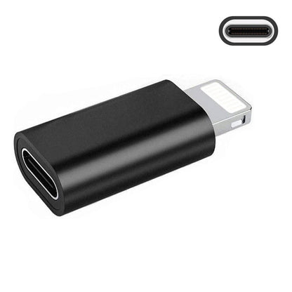 ENKAY Hat-Prince HC-6 Mini ABS USB-C / Type-C 3.1 to 8 Pin Port Connector Adapter(Black) by ENKAY