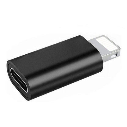 ENKAY Hat-Prince HC-6 Mini ABS USB-C / Type-C 3.1 to 8 Pin Port Connector Adapter(Black) by ENKAY