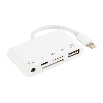 5 in 1 8 Pin to USB HUB And USB-C / Type-C And 3.5mm Earphone And SD And TF Card Reader by buy2fix