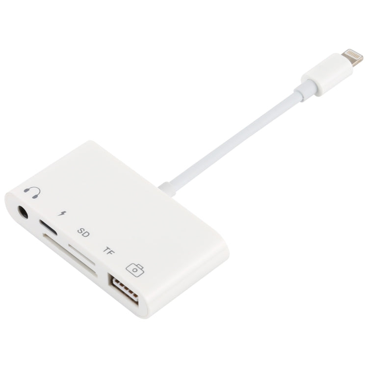 5 in 1 8 Pin to USB HUB And USB-C / Type-C And 3.5mm Earphone And SD And TF Card Reader by buy2fix