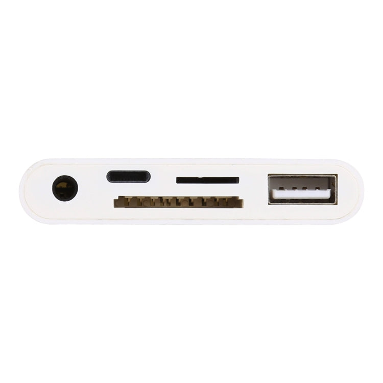 5 in 1 8 Pin to USB HUB And USB-C / Type-C And 3.5mm Earphone And SD And TF Card Reader by buy2fix