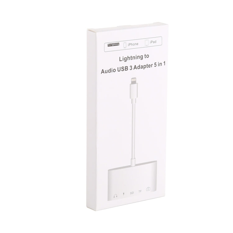 5 in 1 8 Pin to USB HUB And USB-C / Type-C And 3.5mm Earphone And SD And TF Card Reader by buy2fix