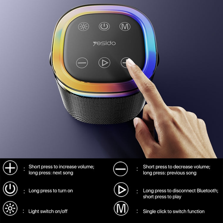 Yesido YSW25 8W RGB mini Portable Outdoor Bluetooth Speaker - Desktop Speaker by Yesido | Online Shopping UK | buy2fix