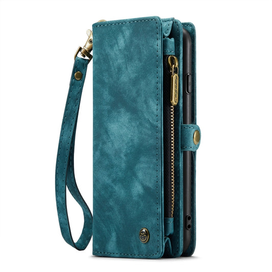 CaseMe for  iPhone 8 & 7  Multifunctional Leather Billfold with Detachable Magnetic PC Back Protective Case & Holder & 10 Card Slots & 3 Cash Slots & 1 Zipper Wallet & 2 Photo Frames & 3 Magnetic Clasps(Blue) - More iPhone Cases by CaseMe | Online Shopping UK | buy2fix