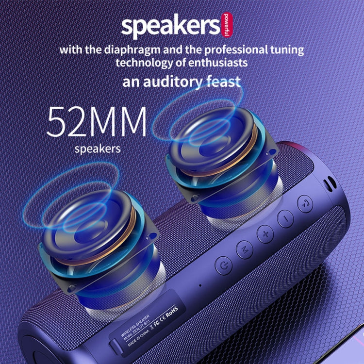 ZEALOT S51 Portable Stereo Bluetooth Speaker with Built-in Mic, Support Hands-Free Call & TF Card & AUX (Camouflage) - Desktop Speaker by ZEALOT | Online Shopping UK | buy2fix