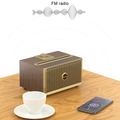 Oneder V6 Portable Wireless Bluetooth Speaker, Support Hands-free & FM & TF Card & AUX & USB Drive (Bronze) - Desktop Speaker by OneDer | Online Shopping UK | buy2fix