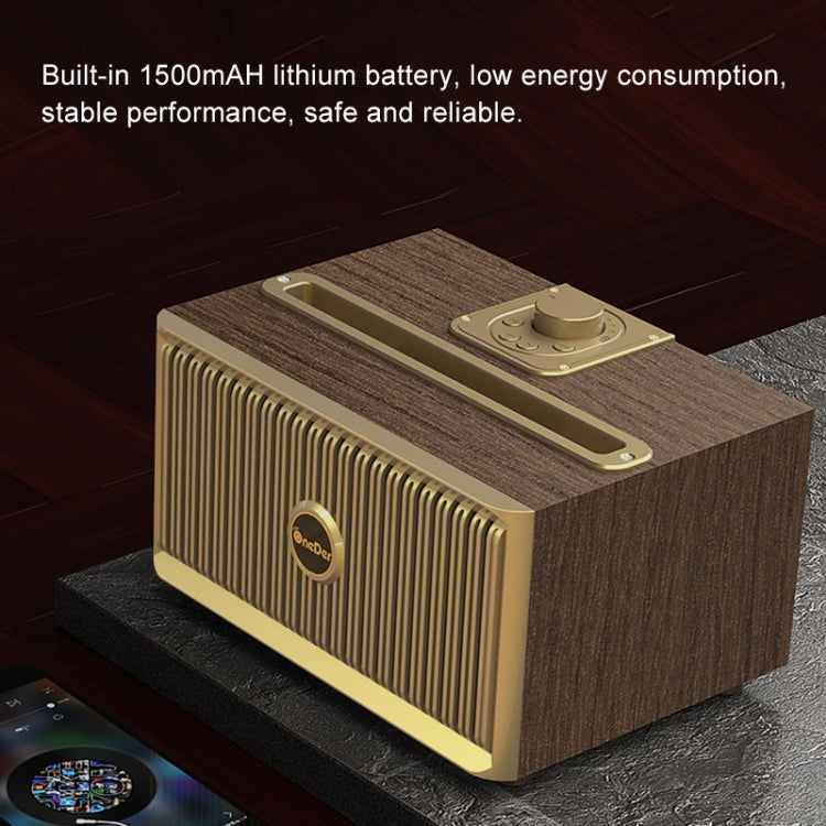 Oneder V6 Portable Wireless Bluetooth Speaker, Support Hands-free & FM & TF Card & AUX & USB Drive (Bronze) - Desktop Speaker by OneDer | Online Shopping UK | buy2fix
