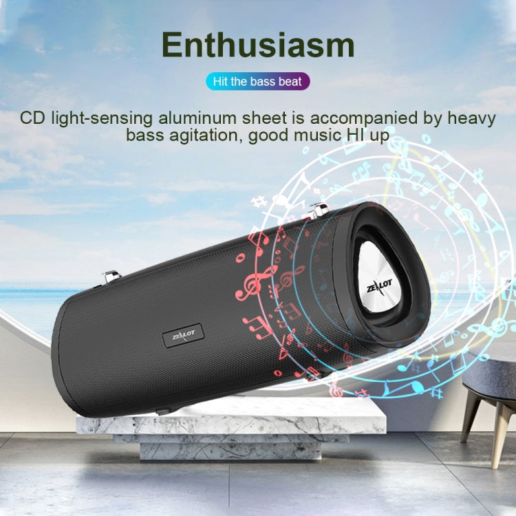 ZEALOT S39 Portable Subwoofer Wireless Bluetooth Speaker with Built-in Mic, Support Hands-Free Call & TF Card & AUX (Black) - Desktop Speaker by ZEALOT | Online Shopping UK | buy2fix