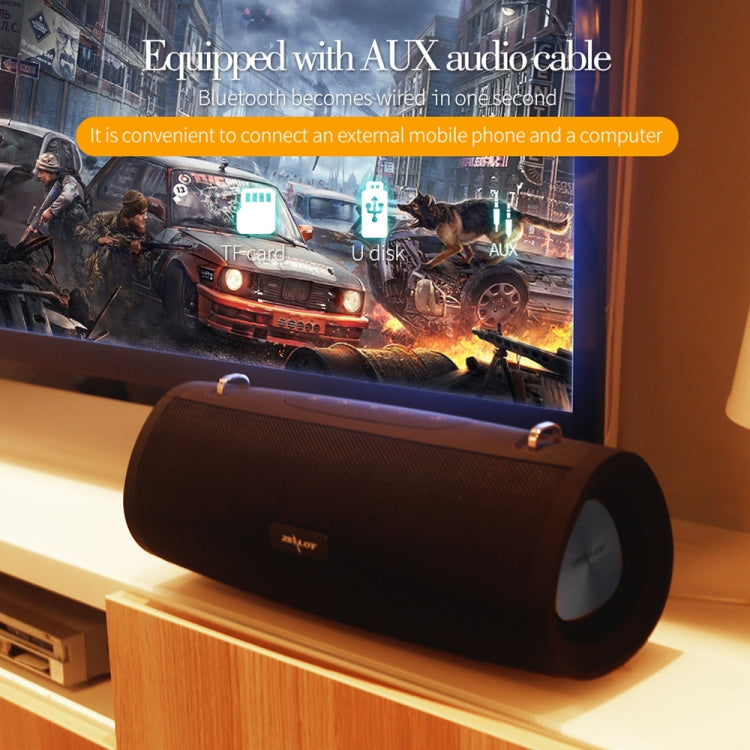 ZEALOT S39 Portable Subwoofer Wireless Bluetooth Speaker with Built-in Mic, Support Hands-Free Call & TF Card & AUX (Black) - Desktop Speaker by ZEALOT | Online Shopping UK | buy2fix
