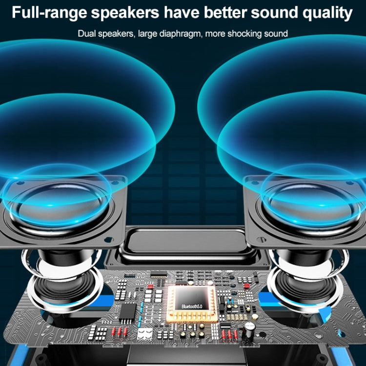 EBS-308 Outdoor Portable Mini Wireless Bluetooth Subwoofer Speaker(Black) - Waterproof Speaker by buy2fix | Online Shopping UK | buy2fix
