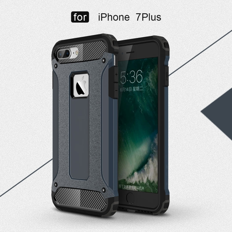 For iPhone 7 Plus Magic Armor TPU + PC Combination Case(Dark Blue) by buy2fix